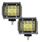 Kit 2 Farol Milha Auxiliar 12led 36w 9v60v Retângulo Offroad Kit 2 Farol Milha Auxiliar 12led 36w 9v60v Retângulo Offroad