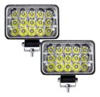 Kit 2 Farol Milha Auxiliar 15led 45w 9v36v Retângulo Offroad