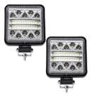 Kit 2 Farol Milha Auxiliar 34led 102w 9v36v Quadrado Offroad