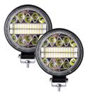 Kit 2 Farol Milha Auxiliar 34led 102w 9v36v Redondo Offroad Kit 2 Farol Milha Auxiliar 34led 102w 9v36v Redondo Offroad