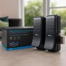 Kit 2 Fechaduras Digitais Stark Biométrica Neo Avant Preto Sobrepor Teclado Touch