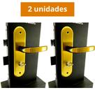 Kit 2 Fechaduras Para Banheiro WC Bronze Latonado 480 - MGM