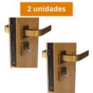 Kit 2 Fechaduras Porta Banheiro Roseta Bronze 10773 - MGM