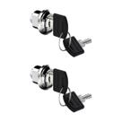 Kit 2 Fecho Lingueta Para Painel Elétrico C Chave Nr10 Soprano Cor Prata