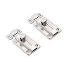 Kit 2 Fechos Travas Tramela Deslizantes de Aço Inoxidável para Porta Armário 6,5cm Fechadura