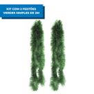 Kit 2 Festão Verde Simples 9cm x 2m Kit 2 Festão Verde Simples 9cm x 2m