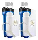 Kit 2 Filtro Agua 9 3/4 Pou 2 Granulado Elimina 100% Cloro Azul Sem Voltagem