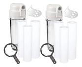 Kit 2 Filtro Água Cavalete 6 Refis Polipropileno 0,5 Micra Transparente Kit 2 Filtro Água Cavalete 6 Refis Polipropileno 0,5 Micra Transparente
