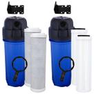 Kit 2 Filtro Caixa Dágua + 2 Lavável + 2 Carvão Ativado Cor Branco