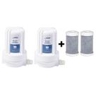 Kit 2 Filtro Para Chuveiro E Ducha Bbi Shower Branco + 2 Refis Remove Cloro Shower125 Anticloro