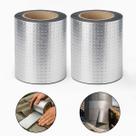 Kit 2 Fita Adesiva Impermeável Prática e Resistente 20cm x 10m Prateada Telhado Calhas Dutos