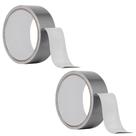 Kit 2 Fita Adesiva Silver Tape Reforçada Prata Cinza Multiuso 45X5 Rolo Forte Vedação Tecido Ferja