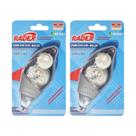 Kit 2 Fita corretiva branca Radex Tape Roller 5 mm x 6 metros