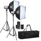 Kit 2 Flash Para Fotografia Odonto Godox 250di 110V 500w Com Rádio Flash Ct16