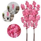 Kit 2 Flor Cerejeira Japonesa Arranjo Artificial Sem Vaso