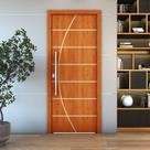 Kit 2 Folhas de Porta de Madeira Frisada 210cm X 100cm Valuchi Portas
