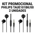 Kit 2 Fones Philips TAUE101BK00 com Microfone Integrado
