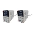 Kit 2 Fonte Alimentação Digital Tensão 32 Volts 1 Canal Corrente 5Am Laboratório Pesquisas Fa-3005 Portátil Instrutherm