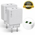 Kit 2 Fonte Carregador Celular 3.1a Carga Rápida 2 Usb Inova Kit 2 Fonte Carregador Celular 3.1a Carga Rápida 2 Usb Inova