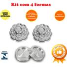 Kit 2 Forma Ballerine Redonda + 2 Forma Ballerine Margarida Para Bolos Piscina Vulcão Fondue
