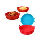 Kit 2 Forma Bolo Silicone Pudim Antiaderente Flexível Alça 20cm Cesto Redonda Reutilizável Torta Empada Quiche Proteção Colorida Cozinha