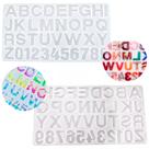 Kit 2 Forma Molde Silicone Resina Letras Numeros Alfabetos
