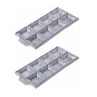 Kit 2 Formas 8 Cavidades Para Torteloni E Raviólis Desenvolvida Em Alumínio Malta 3100107
