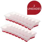 Kit 2 Formas De Gelo Flexivel Plastico Sanremo