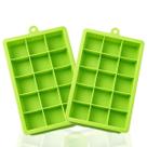 Kit 2 Formas de Gelo Silicone 15 cubos Verde Quadrado Grandes Flexível Para Drinks Whisky - Yab