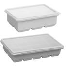 Kit 2 Formas de Gelo Silicone 6 e 15 Cubos Com Tampa Freezer Lyor Drinks Coquetéis Refrescos
