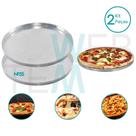 Kit 2 Formas de Pizza nº 35 de Alumínio Sustentável, Cozimento Uniforme, Fácil Limpeza e Durabilidade, Ideal para Uso Caseiro e Profissional