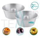 Kit 2 Formas de Pudim 8x24cm Alumínio Sustentável para Bolo com Furo Cuscuz Sobremesa Cozimento Uniforme Fácil Limpeza para Uso Caseiro e Profissional