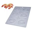 Kit 2 Formas especial Camarão 3 partes c/ silicone pascoa bwb 9638 Chocolate