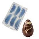 Kit 2 Formas Molde Fatias Ovo De Páscoa Acetato c/ Silicone