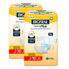 Kit 2 Fralda Bigfral Derma Plus Juvenil 10 Unidades Cada