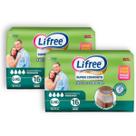 Kit 2 Fralda Calça Geriátrica Pants Lifree - Tamanho G XG - Total 32 Unidades