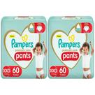 Kit 2 Fralda Descartável Pampers Premium Care Pants XXG 60 Unidades cada
