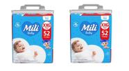 Kit 2 Fralda Infantil Mili Baby Tam XXG 52 Unidades - Mili