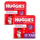 Kit 2 Fralda Roupinha Huggies Supreme Care Tamanho XXG 58 Unidades Descartáveis