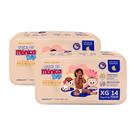 Kit 2 Fralda Turma da Mônica Baby Premium Jumbo XG com 14un cada