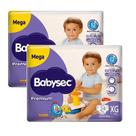 Kit 2 Fraldas Babysec Galinha Pintadinha Premium Mega XG com 24 unidades
