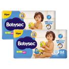 Kit 2 Fraldas Babysec Galinha Pintadinha Ultrasec Hiper Tamanho M 68 unidades cada Kit 2 Fraldas Babysec Galinha Pintadinha Ultrasec Hiper Tamanho M 68 unidades cada