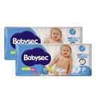 Kit 2 Fraldas Babysec Ultrasec Jumbo Galinha Pintadinha P com 28 unidades