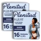 Kit 2 Fraldas Geriatricas Descartáveis Plenitud Plus Fit - Tamanho G-XG - Total 32 Unidades