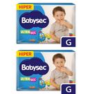 KIT 2 Fraldas Infantil Babysec Hiper Tamanho G