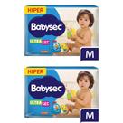 KIT 2 Fraldas Infantil Babysec Hiper Tamanho M