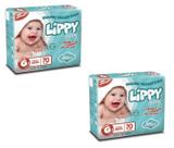 Kit 2 Fraldas Infantis Lippy Baby Pacote Econômico G - 70 Tiras