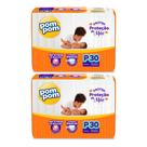 KIT 2 Fraldas Pom Pom Derma Protek Jumbo Tamanho P 30 unidades