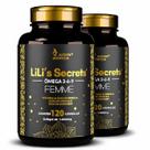 Kit 2 Frascos LiLis Secrets Ômega 369 Femme 120 Cápsulas Softgel 1400mg Alisson Nutrition