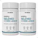 Kit 2 Frascos Selênio Zinco Cobre Quelatos Suplemento Alimentar Natural 120 Cápsulas Produto Original